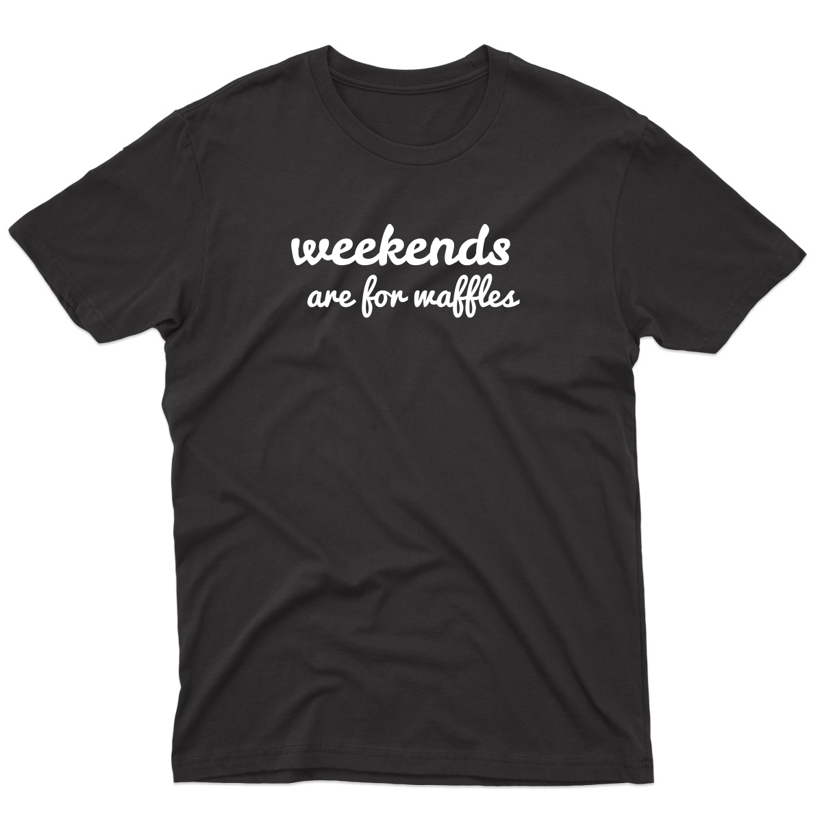 Weekends Are For Waffles Men's T-shirt | Black