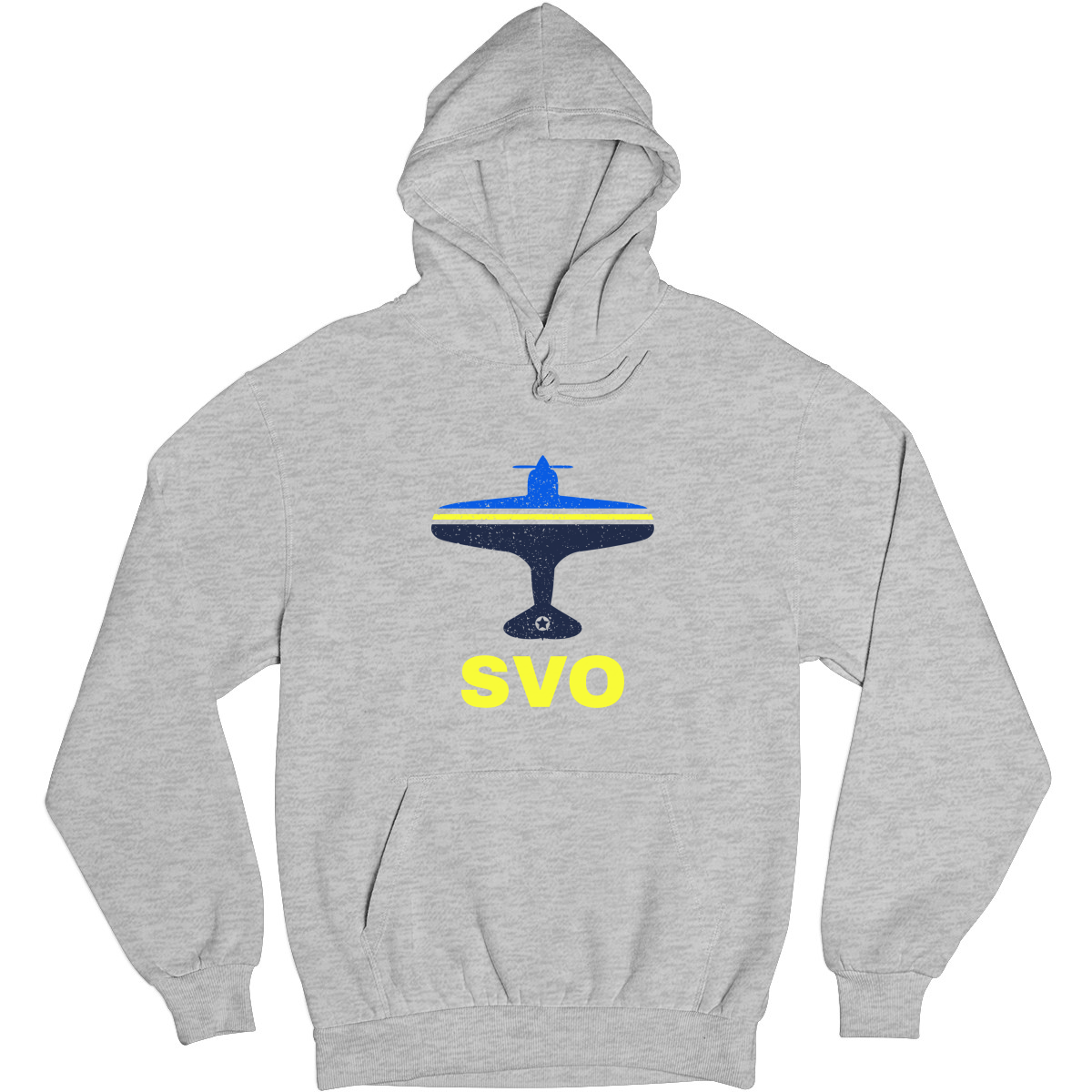 Fly Moscow SVO Airport Unisex Hoodie | Gray