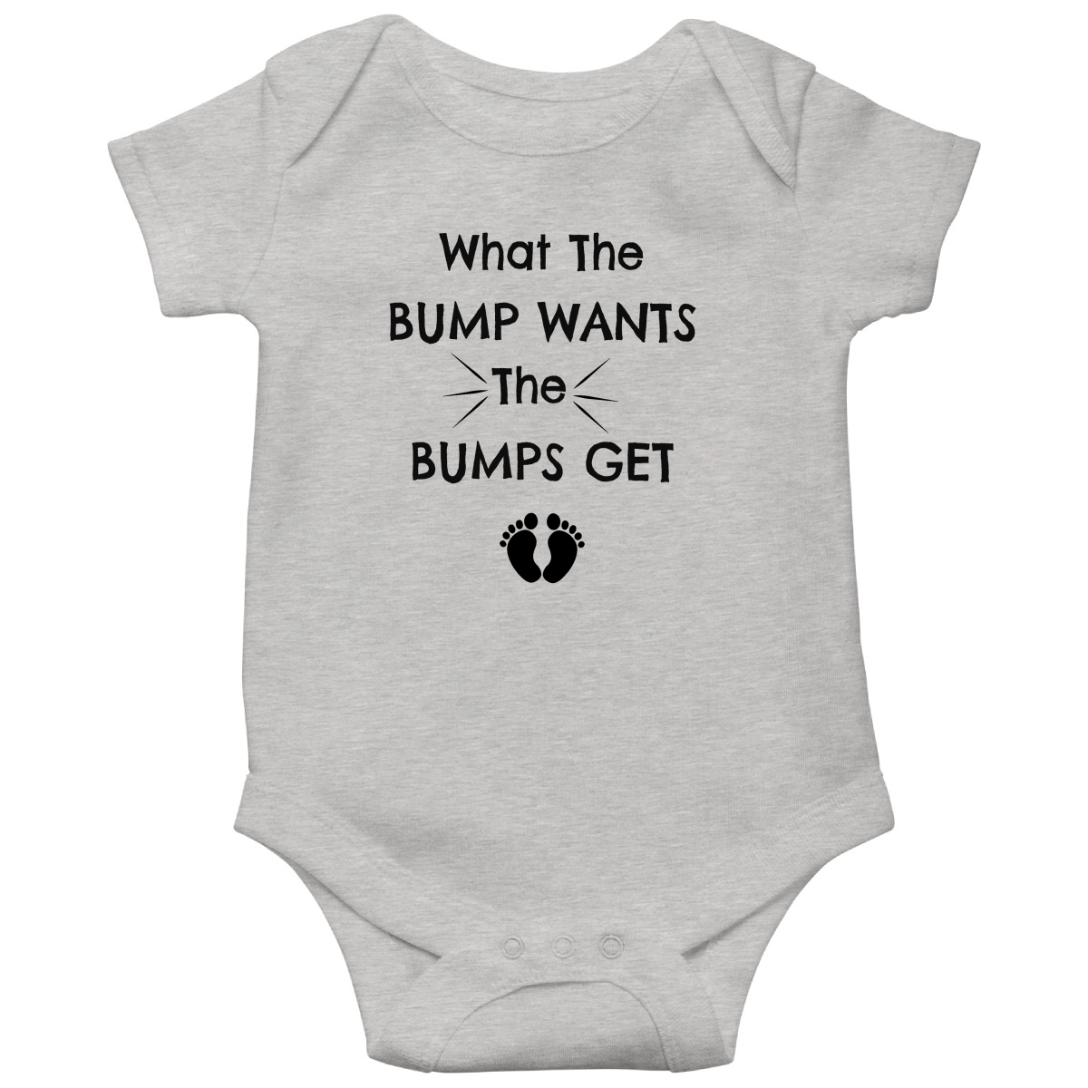 What The Bump Wants Baby Bodysuits | Gray