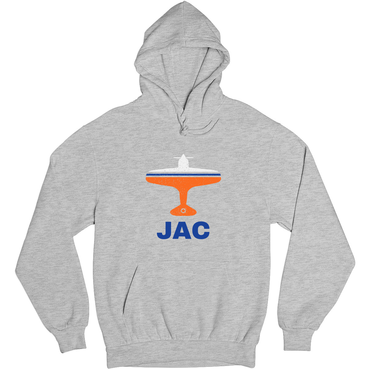 Fly Jackson Hole JAC Airport Unisex Hoodie | Gray