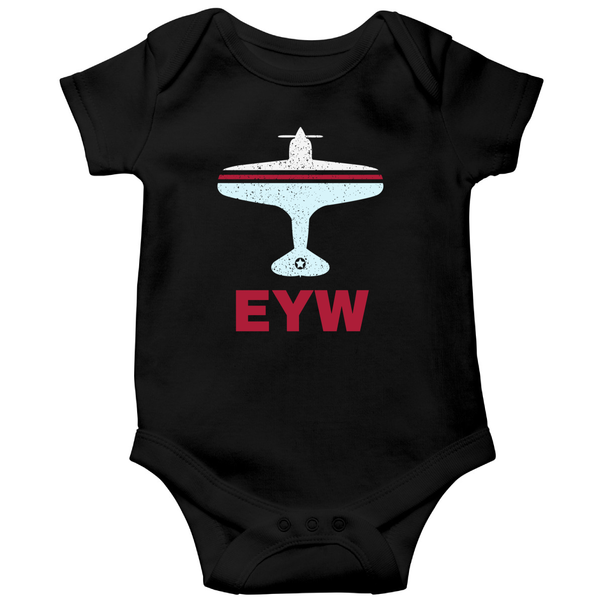 Fly Key West EYW Airport Baby Bodysuits | Black