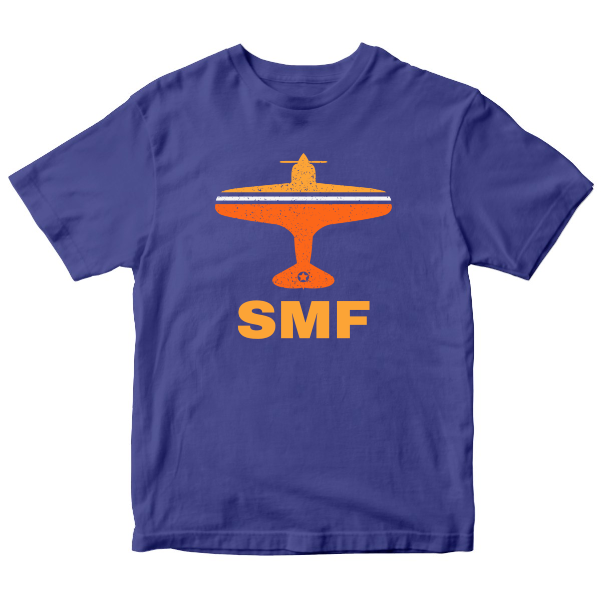 Fly Sacrameto SMF Airport Kids T-shirt | Blue