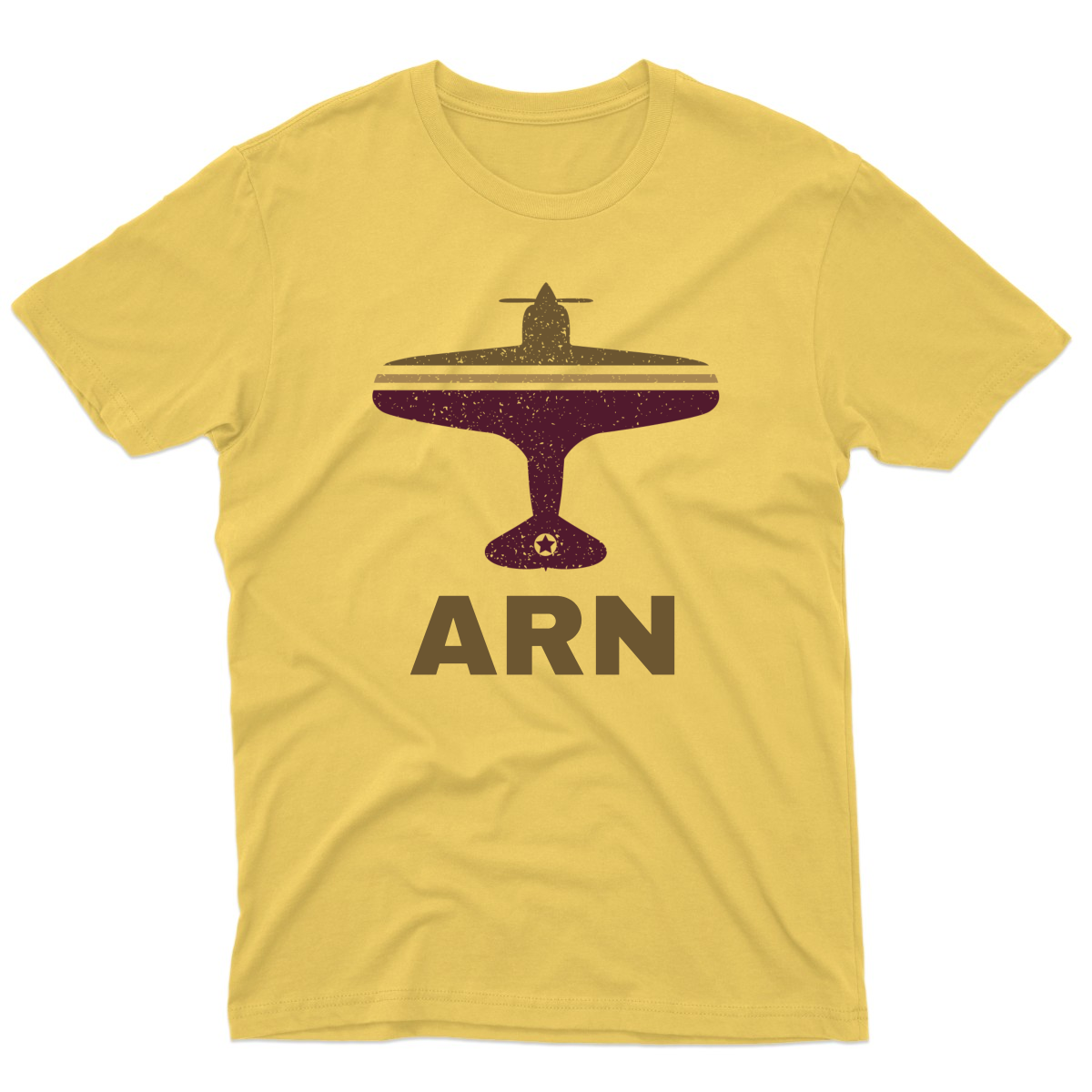 Fly Stockholm ARN Airport  Men's T-shirt | Yellow