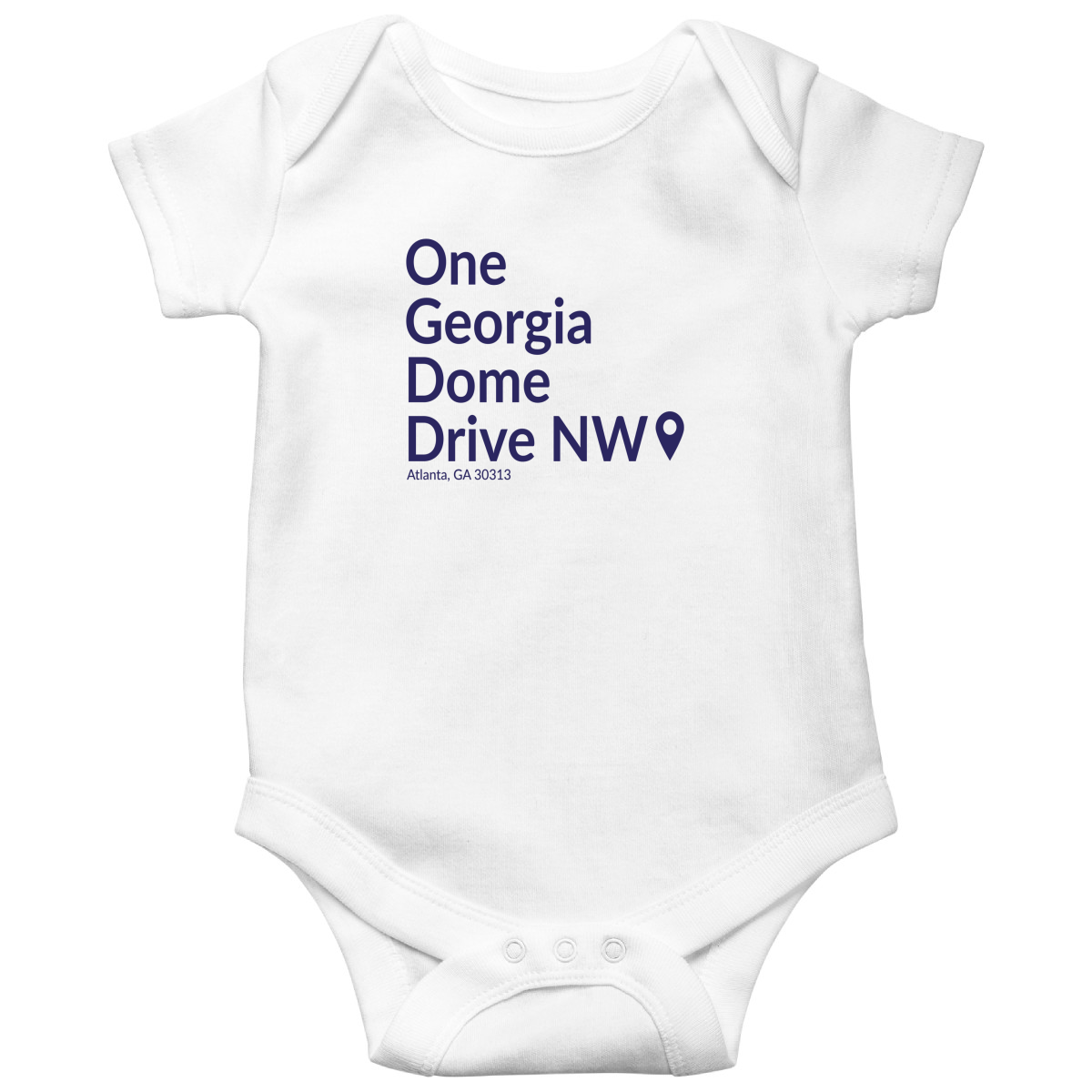 Atlanta Football Stadium Baby Bodysuits | White