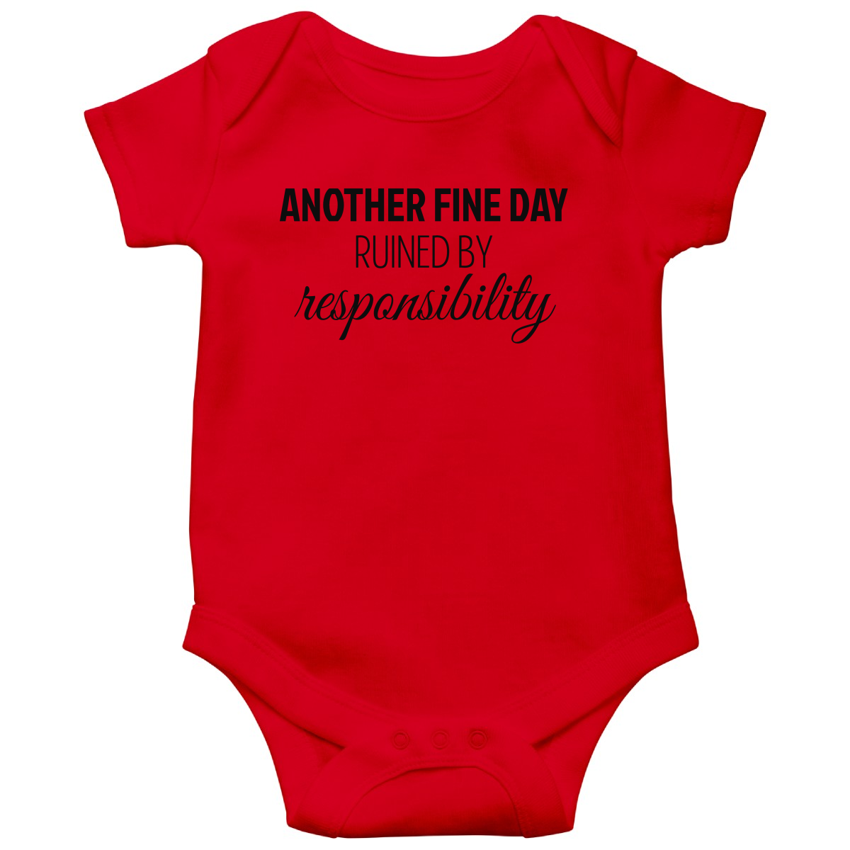 Another Fine Day Baby Bodysuits | Red