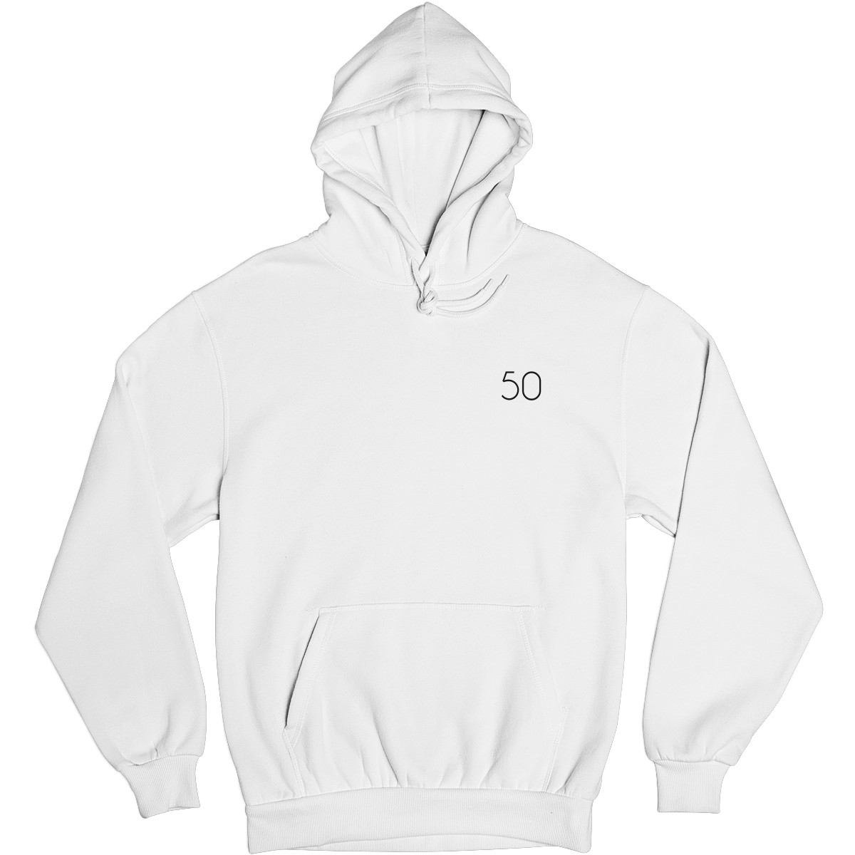 Simple 50 Unisex Hoodie | White