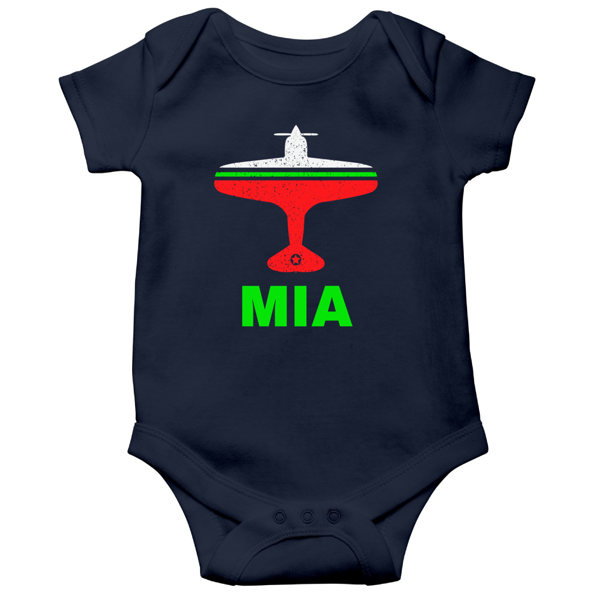 Fly Miami MIA Airport Baby Bodysuits | Navy
