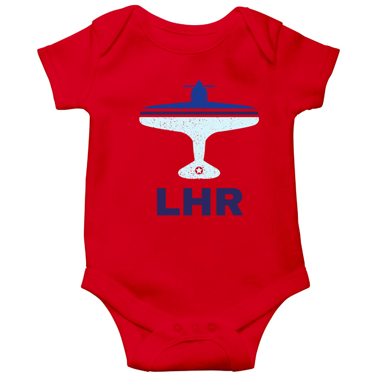 Fly London LHR Airport Baby Bodysuits | Red