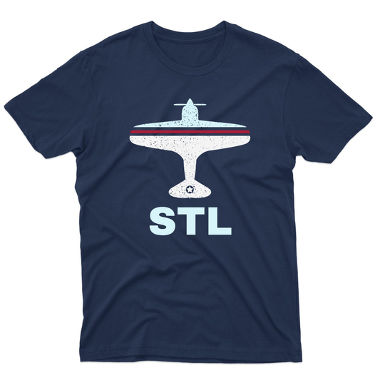 Fly St. Louis STL Airport Men's T-shirt | Navy