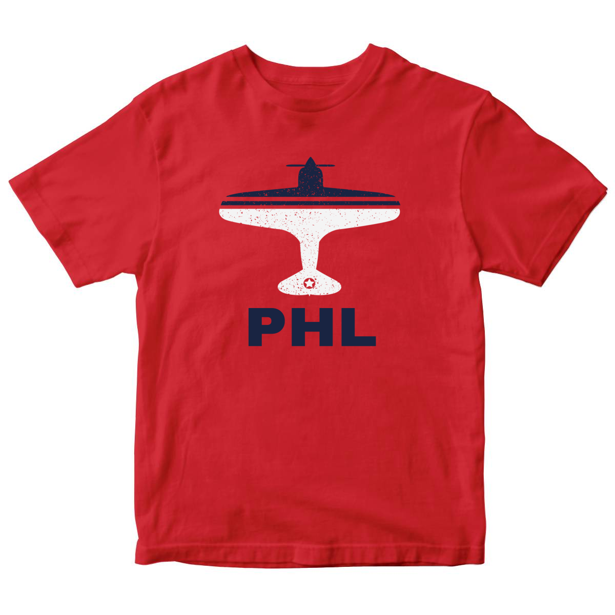 Fly Philadelphia PHL Airport Kids T-shirt | Red