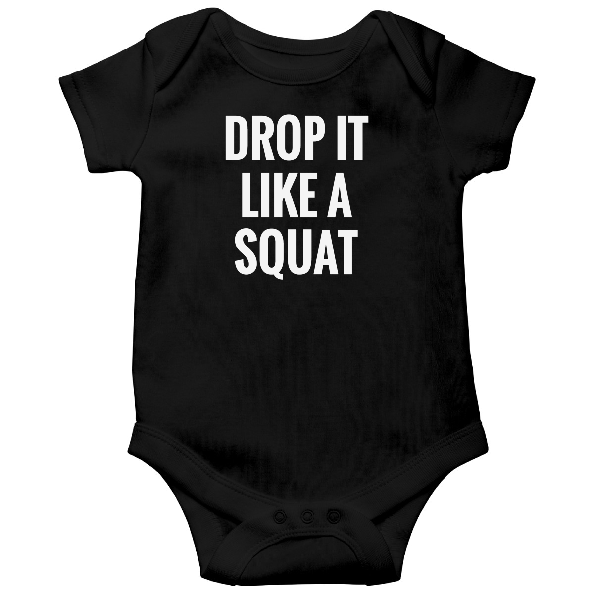 Drop It Like a Squat Baby Bodysuits | Black