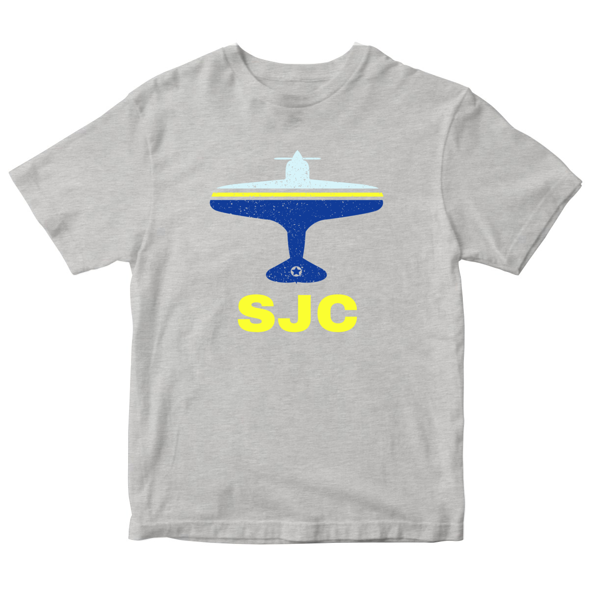 Fly San Jose SJC Airport Kids T-shirt | Gray