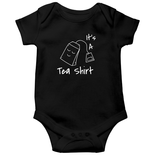 It's A Tea Shirt  Baby Bodysuits | Black