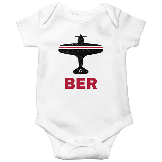 Fly Berlin BER Airport Baby Bodysuits | White