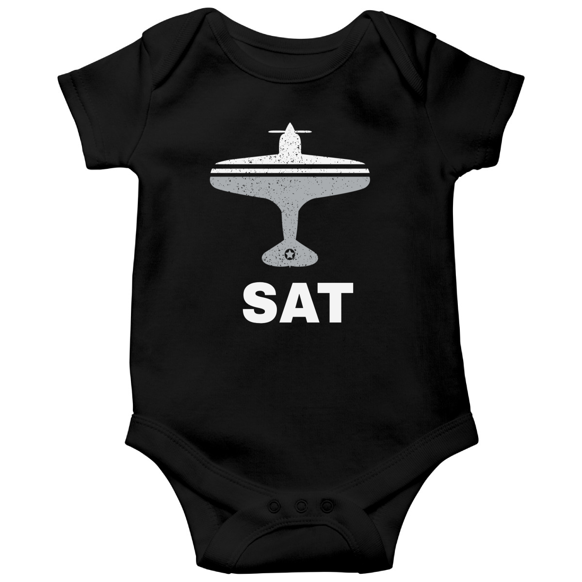 Fly San Antonio SAT Airport  Baby Bodysuits | Black