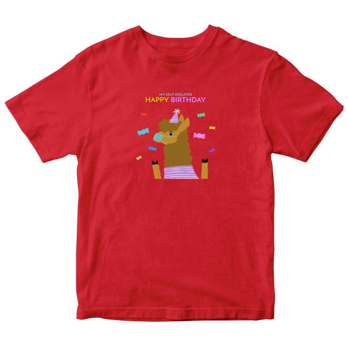 My Self Isolated Toddler T-shirt | Red