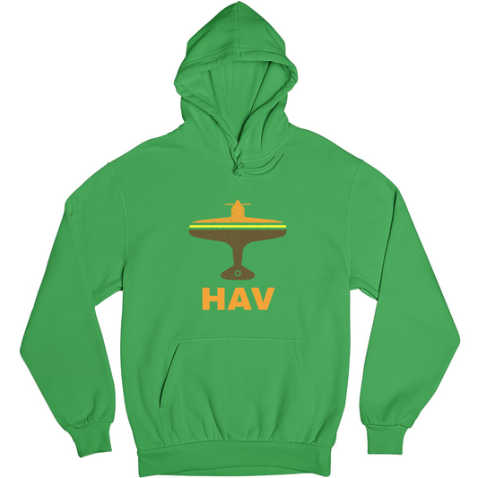 Fly Havana HAV Airport Unisex Hoodie | Green