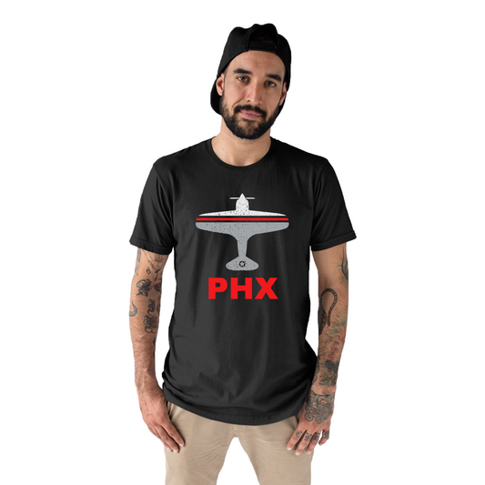 Fly Phoenix PHX Airport  Men's T-shirt | Black