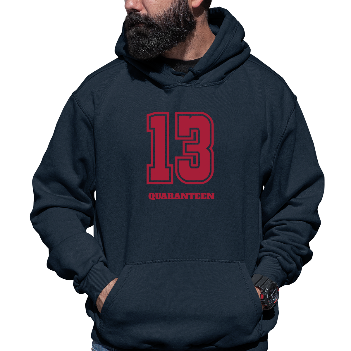 13 QUARANTEEN Unisex Hoodie | Navy