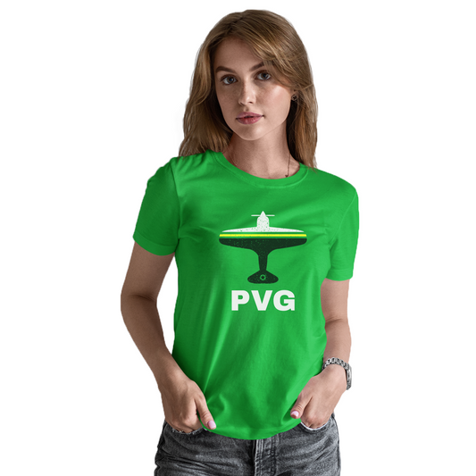 Fly Shanghai PVG Airport Women's T-shirt | Green