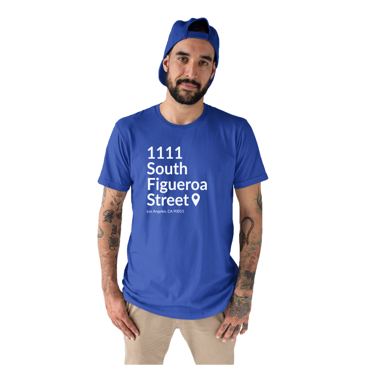 Los Angeles Basketball Stadium Men's T-shirt | Blue