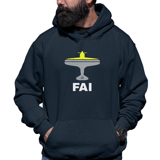 Fly Fairbanks FAI Airport Unisex Hoodie | Navy