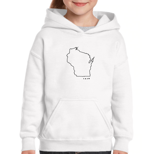 Wisconsin Kids Hoodie | White