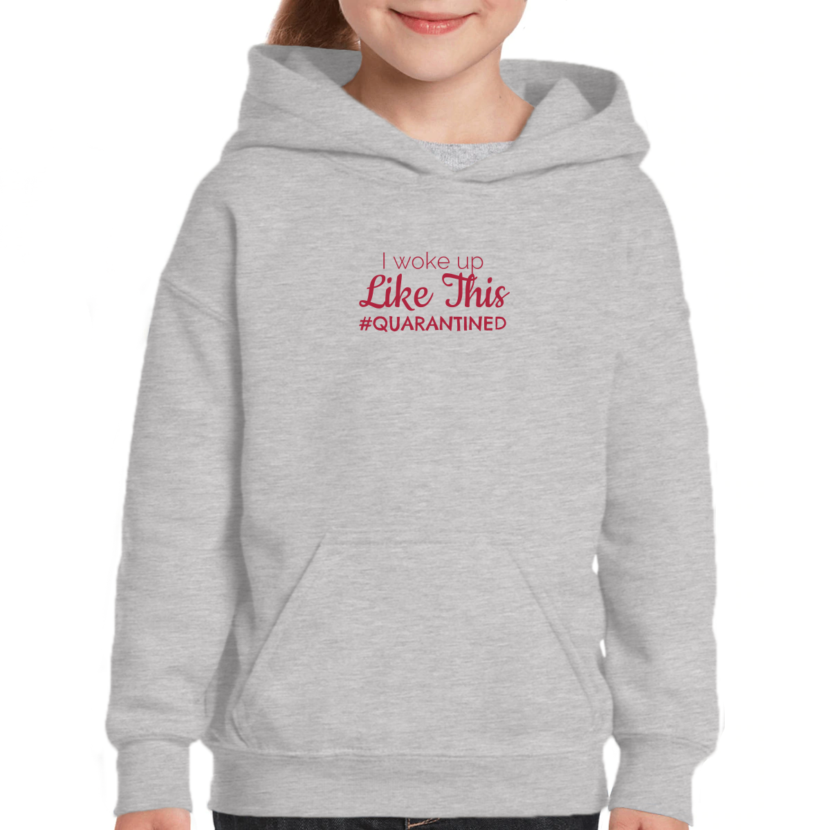 I WOKE UP Kids Hoodie | Gray