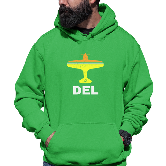 Fly Delhi DEL Airport  Unisex Hoodie | Green