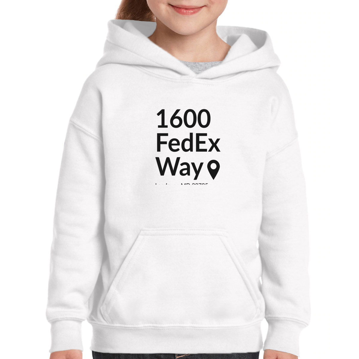 Washington D.C. Football Stadium  Kids Hoodie | White