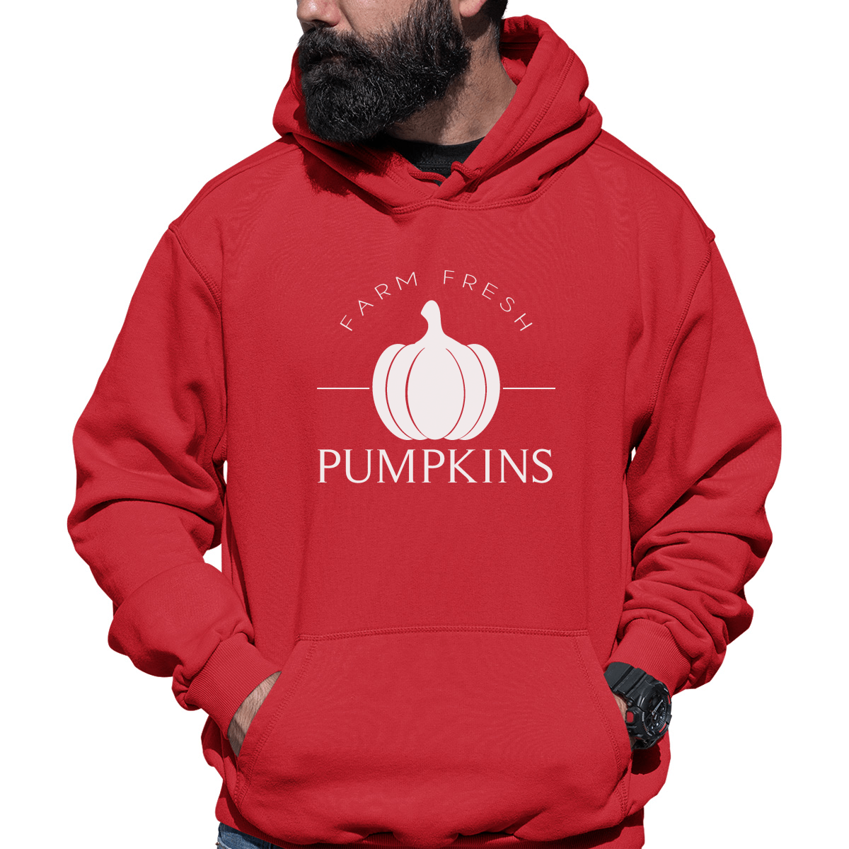 Farm Fresh Pumpkins Unisex Hoodie | Red