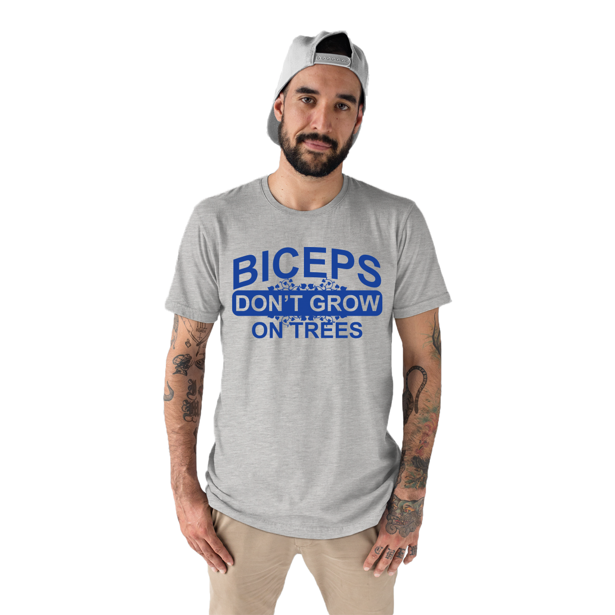 Biceps Don't Grow On Trees  Men's T-shirt | Gray