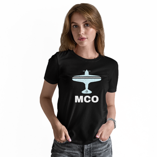 Fly Orlando MCO Airport Women's T-shirt | Black