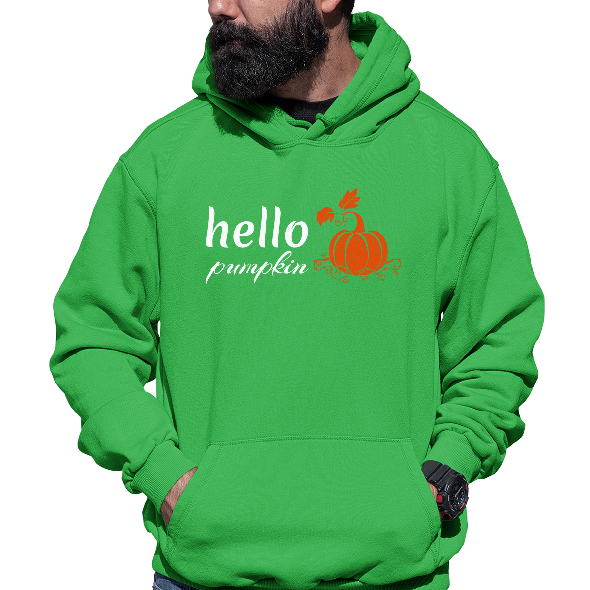 Hello Pumpkin Unisex Hoodie | Green