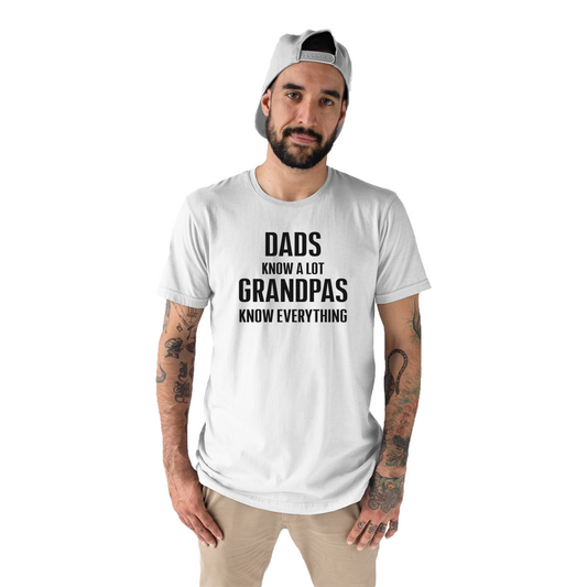 Dads know a lot Grandpas know everything  Men's T-shirt | White