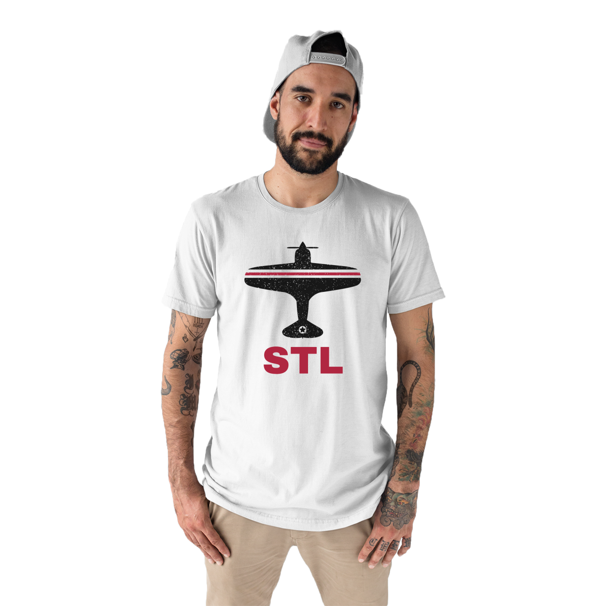 Fly St. Louis STL Airport Men's T-shirt | White