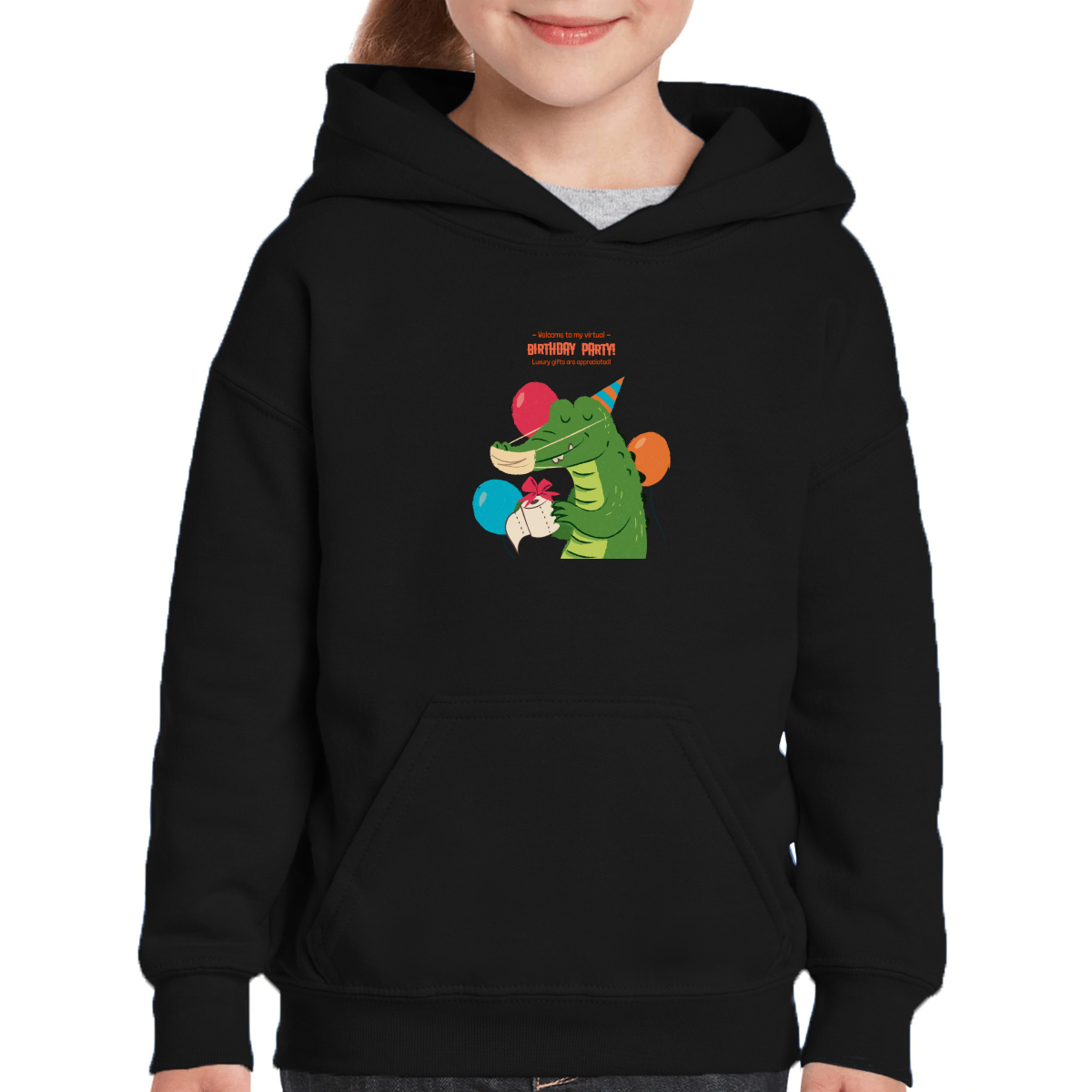 Welcome to My Virtual Birthday Party Kids Hoodie | Black