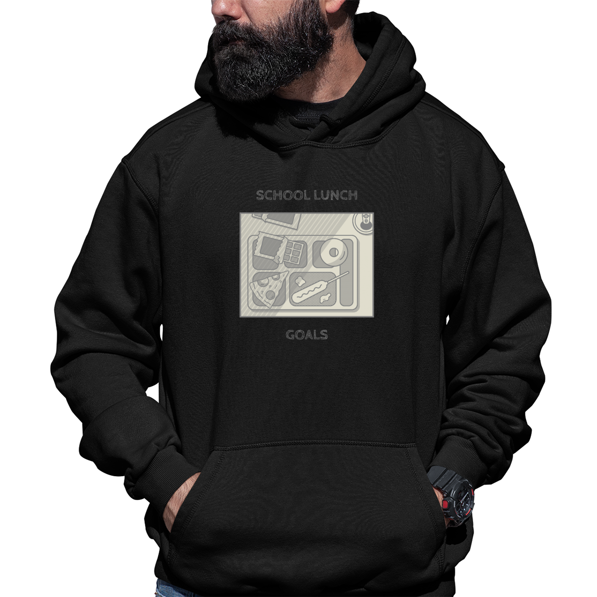 School Lunch Goals Unisex Hoodie | Black