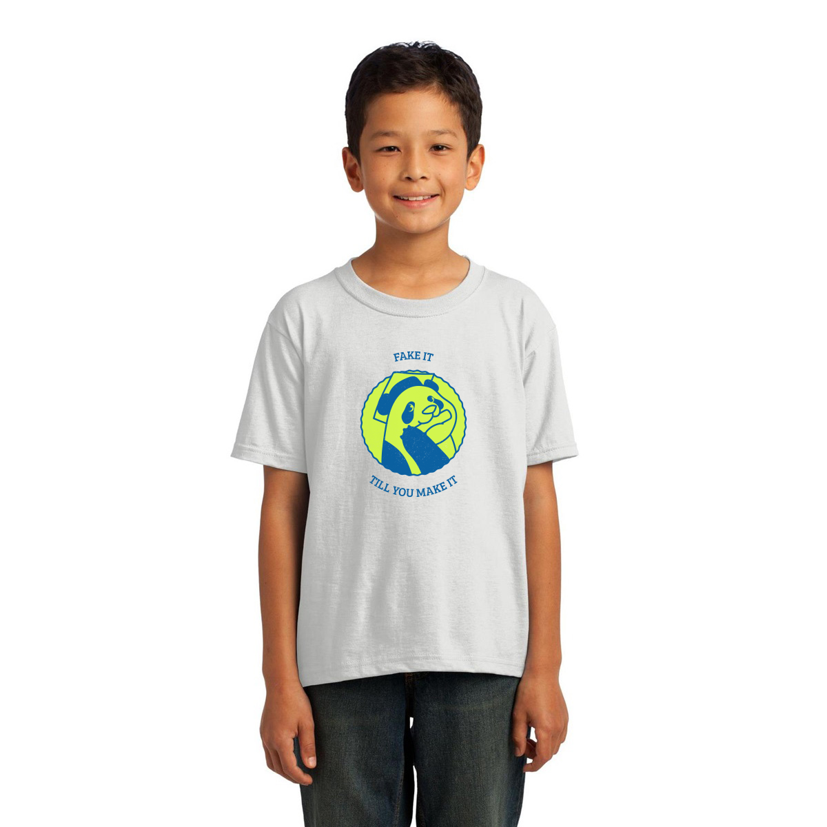 Fake It Till You Make It Kids T-shirt | White
