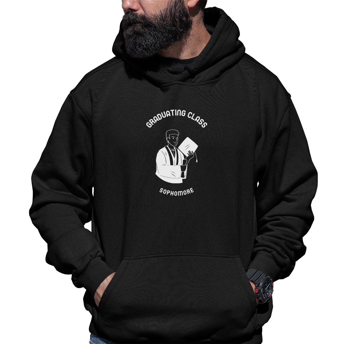 Graduating Class Sophomore Unisex Hoodie | Black