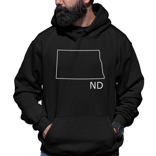 North Dakota Unisex Hoodie | Black