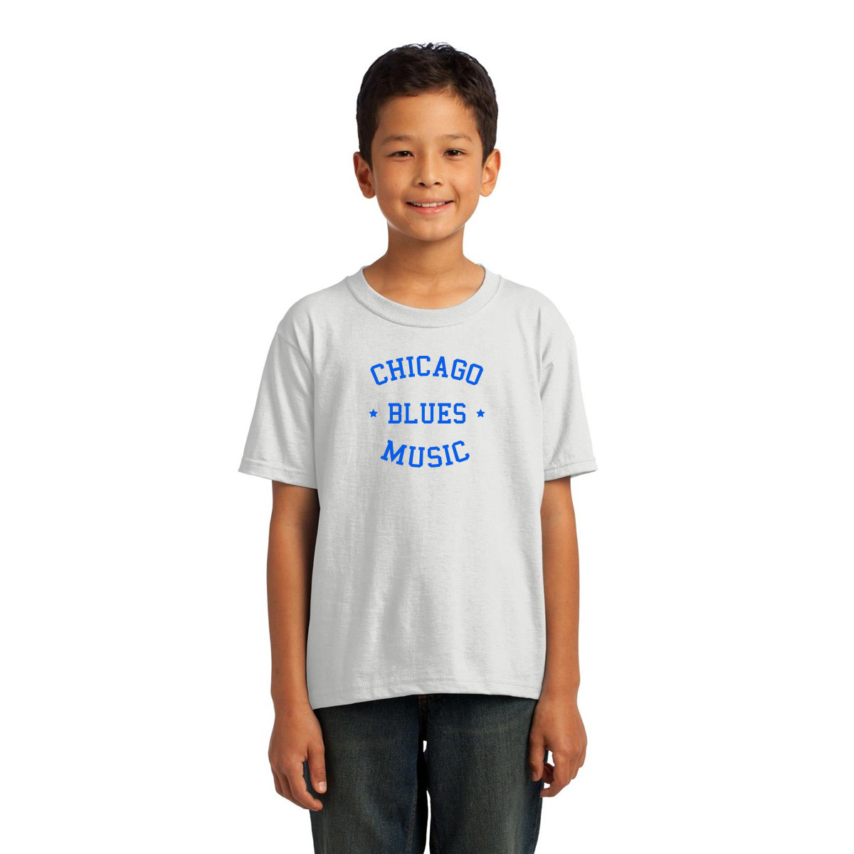 Chicago Blues Music Kids T-shirt | White
