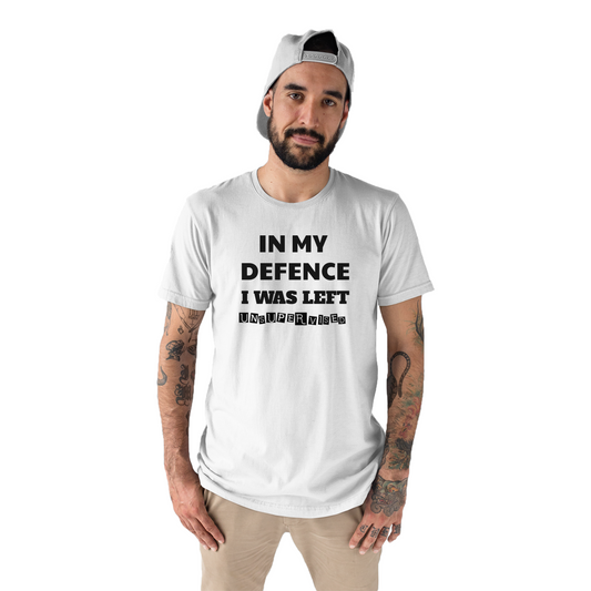 In My Defence I Was Left Unsupervised Men's T-shirt | White