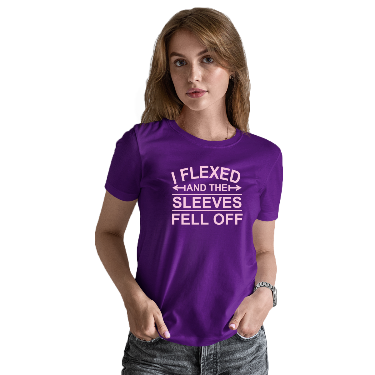 I Flexed and the sleeves fell off Women's T-shirt | Purple