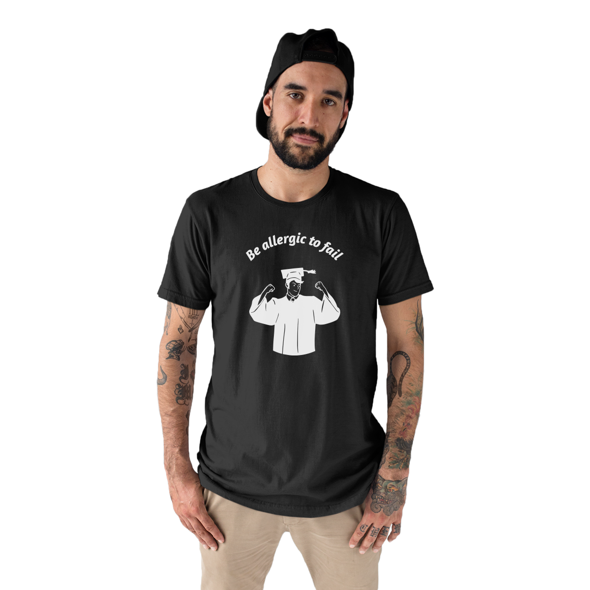 Be Allergic To Fail, Addicted To Success Men's T-shirt | Black