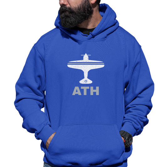 Fly Athens ATH Airport Unisex Hoodie | Blue