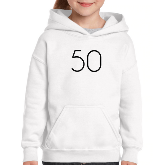 Big 50 Kids Hoodie | White