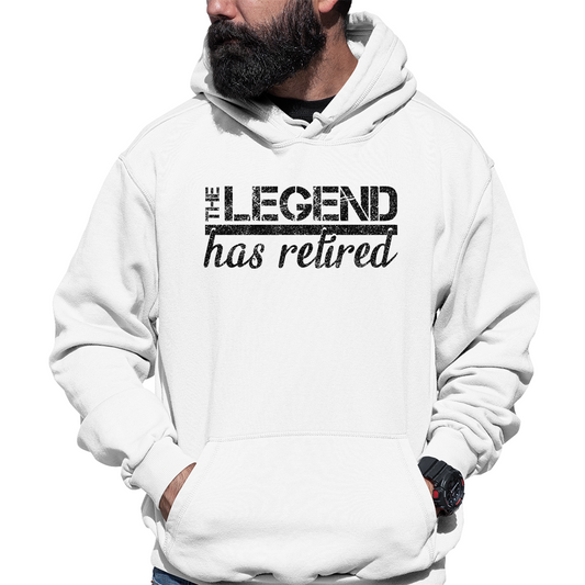 The Legend Has Retired Unisex Hoodie | White