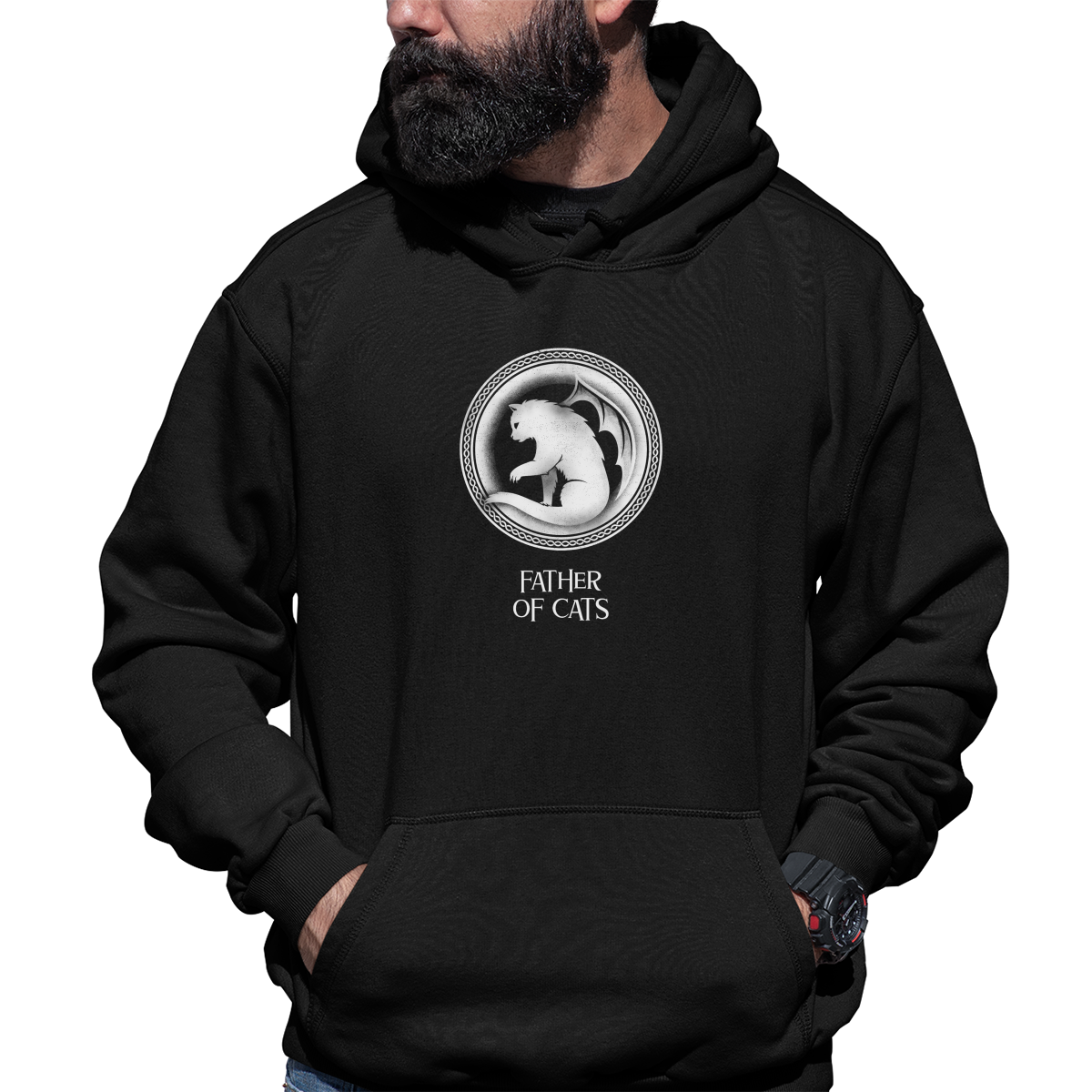 Father of Cats Unisex Hoodie | Black