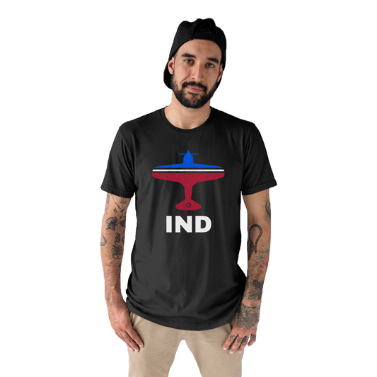 Fly Indianapolis IND Airport Men's T-shirt | Black